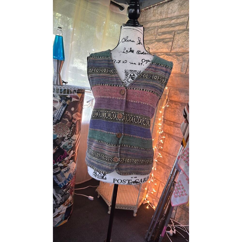 207 blanket corduroy desert sunset vest medium